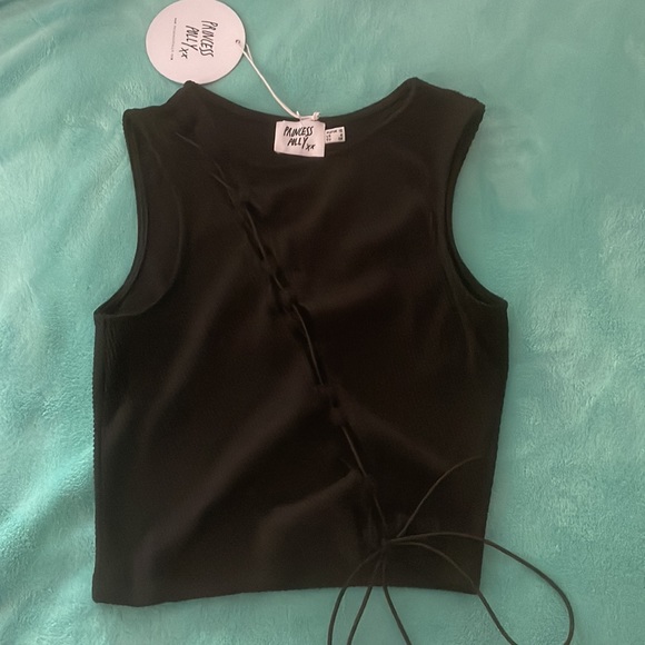 Princess Polly Weekend Love Top Black NWT size 6 - Picture 3 of 12